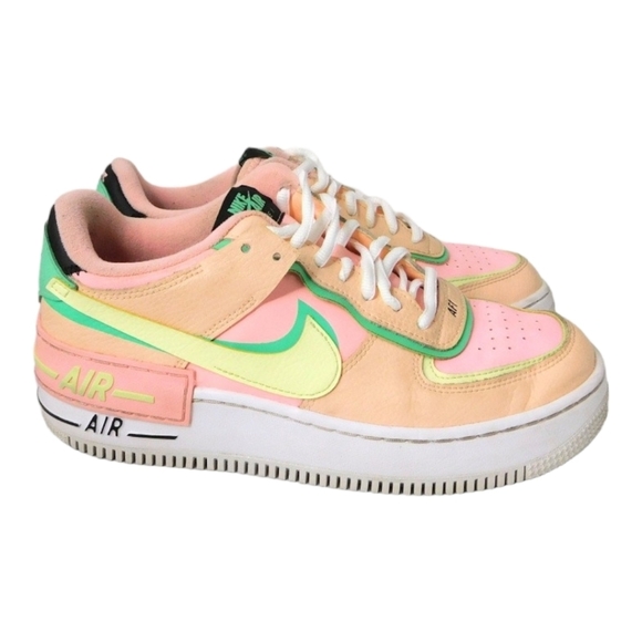 Nike Air Force One Shadow Barely Volt Artic Punch Sneakers 9 - Picture 2 of 11